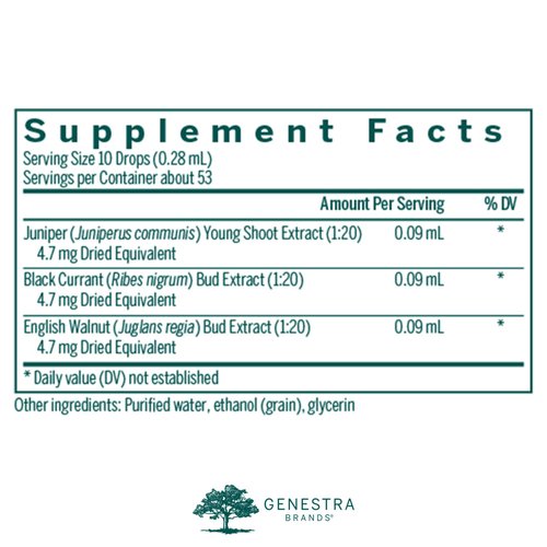 Genestra Brands Liv-gen | Juniper, Black Currant, and English Walnut Herbal Supplement | 0.5 fl. oz.