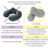 Lucear Travel Pillow Neck Pillows Travel Essentials Traveling on Airplane Twist Memory Foam, Bus, Train at Home(Grey Memory Foam)
