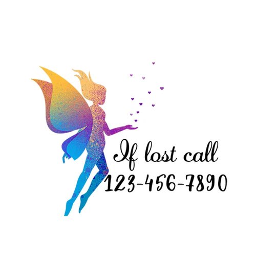 Personalized Temporary Tattoo Fake Tattoos with Phone number - Waterproof Temporary Tattoo for kids Sticker Lasting Fake Tattoo Sticker - Custom Safty Tattoo - 15 Tattoos