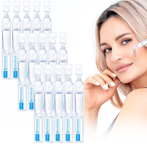 3% Hyaluronic Acid Serum Ultra-Hydrating Vials, Hyaluronic Acid TubesLong-Lasting Hydration Simple Use, Glass Skin Ultra-Hydrating Serum,Ultra Hydrating Serum For Face Skin (30pcs*2 Box)