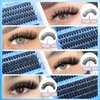 PHKERATA Fluffy Lash Clusters Wispy Eyelash Clusters 30D+40D+50D+60D Lashes Clusters 320pcs 4 Style Mix Natural Cluster Eyelash Extension DIY Individual Lashes D Curl False Eyelashes, 10-16mm