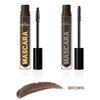 MENAKA Brown Mascara, Voluptuous Volume, Intense Length, Feathery Soft Full Lashes, No Flaking, No Smudging, No Clumping, 2 Count