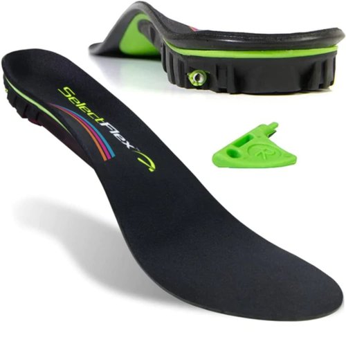 SelectFlex® Adjustable Arch Support Orthotic Insoles Helps a Person with Plantar Fasciitis, Neuropathy, Flat Feet, Overpronation, Foot Pain, Mortons Neuroma, Low Back Pain Women 7.5-8.5 Men 6.5-7.5