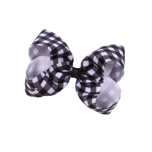 Checkered Plaid Cheer Bow Buffalo Plaid Ponytail Holder Plaid Cheerleading Bow Checkerboard Hair Ring Tie PHB12 (A1-Hair Clips)