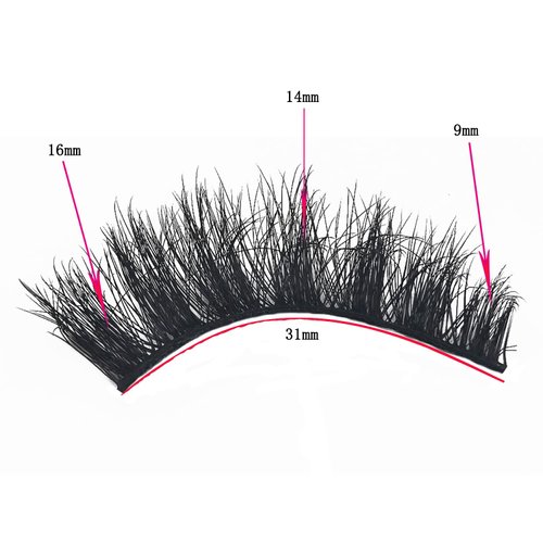 MYMYDA Lashes Natural Look Clear Band Cat Eye False Eyelashes Fluffy Mink Fox Eye Lashes Wispy 5D Volume Durl Lashes Strip Eyelash Extension Look