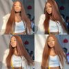 Light Brown Bundles Color #30 Straight Human Hair Bundles Brazilian Virgin Hair 3 Bundles 18 20 22 Inch Reddish Brown Straight Bundles Human Hair Color 30 Bundles Hair Extensions