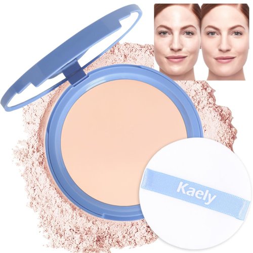 evpct Kaely Oil Control Pressed Face Powder, Get Smooth Flawless Fine Lines and Lightweight Finishing Foundation, Control Shine Long Lasting Waterproof Face Setting Powder Cosmetic, 20 Ivory