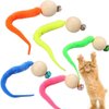 HEITIGN 5 Pcs Wiggly Balls Cat Bell Toys Wiggly Bell Cat Toy,Simulation Toy with Bell Interactive Toy for Cat Kitty,Random Color