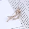 Andelaisi Boho Crystal Hair Clip Vintage Rhinestone Crescent Moon Hair Barrette Clip Gold Hollow Moon Hairpin Clip Sparkly Crescent Star Head Clip Accessories for Women and Girls Headdress