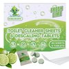 Toilet Cleaning Sheets & Toilet Descaler Tablets COMBO, 60 Toilet Bowl Cleaner Strips & 4 Toilet Stain & Ring Remover Tablets, Plastic Free, No Harsh Chemicals, Septic & Gray Water Safe, No Mess