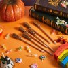 12 Pieces Witch Broom Pencils for Halloween Broomstick Ballpoint Pencils Halloween Party Favors Witch Broom Prop Writing Pencils for Kids Teens Classroom Supplies