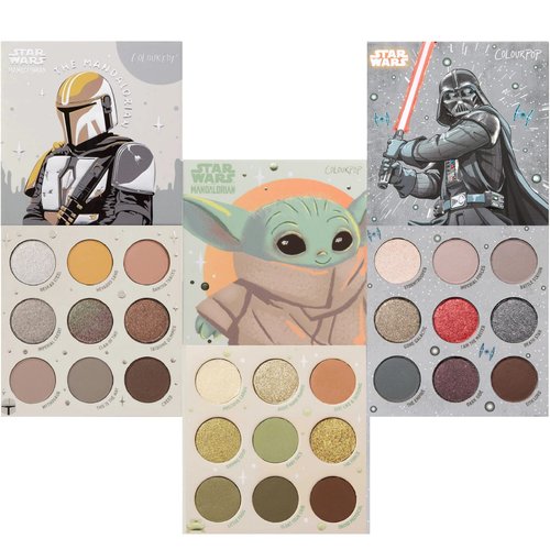 Colourpop Darth The Child Eyeshadow Palette Trio Set Bundle - Matte Shimmery Metallic Glitter Satin