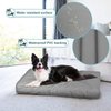 Waterproof Dog Bed Cover Canvas Washable Dog Crate Pad Replacement Cover, 40Lx27Wx4H inch, Gray