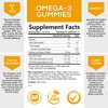 Omega 3 Fish Oil Gummies, Heart Healthy Omega 3 Gummy Supplement with High Absorption DHA & EPA, Extra Strength Joint & Brain Support, Omega 3 Fish Oil Nature's Vitamin, Orange Flavor - 120 Gummies