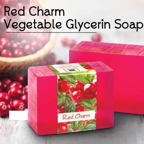 Glycerin Bar Soap Red Charm Scent - Natural, Vegan-Friendly, Hypoallergenic - Moisturizing and Hydrating with 100% Vegetable Glycerin - Sulfate-Free, Paraben-Free, Chemical-Free - 4.5 oz
