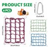 Berlune 6 Pcs Rat Ropes for Cage Rat Cage Accessories Climbing 12.6 x 9.84 Inch Bird Rope Rat Toys for Pet Hammock Hamster Cotton Rope Bridge Bird Ladder for Small Animal Habitat Rat Play