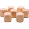10Pcs Wooden Dice, 6 Sided Blank Dice Round Corner Cube Dice DIY Graffiti Dice Crafts Dice Board Game Party Supplies Standard Game Dice Game Accessories (1.8cm)