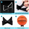 Acrylic Ball Stand Holder Display Stand for Football Basketball Soccer Ball Holder,Volleyball Rugby Ball Sports Ball Storage Rack,Trophy Autograph Memorabilia Display Cases (3.54x1.3 inch, Black)