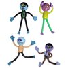 Zugar Land Assorted Halloween Bendable Rubber Zombies (3.75") Monster Action Figures Bendable Limbs Sensory Stress Relief Fidget Toys. Great Party Favor Trick or Treat Supplies (6 Zombies)