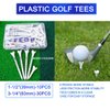 3-1/4 Inch Golf Tees Plastic Performance Series Low Resistance Tee White, Mixed Pack of 40 in Bulk 4 Prongs Golf Tees Improve Swing Accuracy and Distance,10 Short Tees