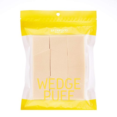 SKINFOOD Wedge Puff Sponges Jumbo Size 12pcs - Blender Beauty Foundation Wedges Blending Sponge - Makeup Wedges - Multi Purpose Cosmetic Applicator Makeup Sponge Blender for Makeup & Concealer