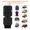 Gowhalle Car Seat Protector, Non-Slip Rubber Padded Backing Seat Protector for Child Seats, Waterproof Thickest Padding Car Seat Protector Under Baby Seat - No Imprint (Black-Ⅰ-1pcs)