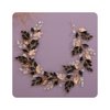 Kercisbeauty Gold Leaves Black Crystal Beads Headpiece for Women Wedding Bridal Hair Bands Boho Handmade Headband Prom (Gold)