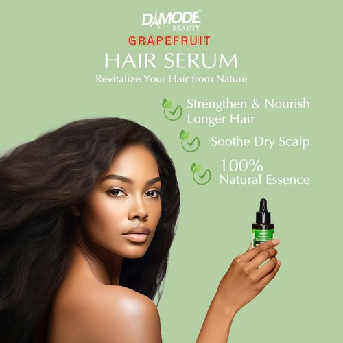 DAMODE BEAUTY Grapefruit Hair Growth Serum for Women – Advanced Hair Loss Treatment & Regrowth Solution for Thicker Hair – Natural Hair Regrowth Treatment for Women’s Hair Thinning & Breakage