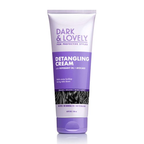 SoftSheen-Carson Dark&Lovely Detangling Cream, 6.8 Fl Oz - For Protective Styles, With Peppermint&Avocado Oil for Braids, Weaves, Wigs&Locs No Dyes, No Mineral Oil, No Petrolatum