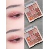 GHFCZOO Rose Gold Dark Brown Colorful neutral Eyeshadow Palette Makeup,9Color Matte Shimmer Natural Smokey Eye Eyeshadow palettes Highly Pigmented Neutral Long Lasting Waterproof (12#)
