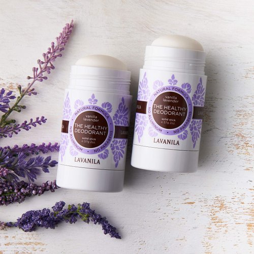 Lavanila Vanilla Lavender Aluminum Free Deodorant 2-Pack - The Healthy Deodorant for Men and Women, Solid Stick (2 Ounce Each), Vegan