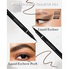 Eyebrow Pencil Black, Brow Pencil with Ultra-Fine 0.01mm Brush-Tip, Multifunctional Liquid Eyeliner & Eyebrow Pen, Waterproof Sweat-Proof Long-lasting Quick Drying Smooth, with Brow Razor & Brush-05#