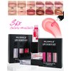 3 Colors Glitter Lip Oil Gloss Set, Hydrating Non-Sticky Lip Glow Oil Plumping Lip Gloss Long Lasting High Shine Shimmer Liquid Lipstick Tinted Lip Balm Lifter Gloss for Women Dry Lips Care -Set B