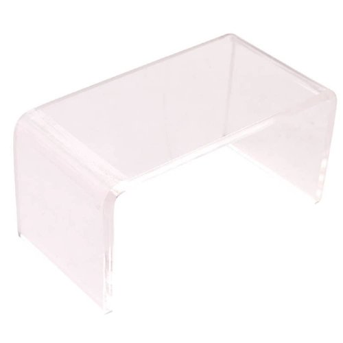 Miniature Desk Dollhouse Furniture Tea Coffee Table 1:12 Scale Miniature Clear Acrylic Table Modern Waterfall Minimalist Style Accessories Mini Rectangle Transparent Ornament Decor Life Scene