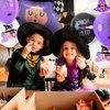 HOUSE OF PARTY Halloween Witch Foil Balloon - 50PCS Black White Purple Witch, Hat, Spider Web Latex Balloons for Kids Birthday Party Decorations, School Classroom Games, Kids' HandOut