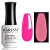 RARJSM Glow in The Dark Gel Nail Polish Hot Pink Gel Polish Glow in Dark Gel Polish Luminous Gel Nail Polish Soak off U V/LED Cured Nail Art Manicure 1PCS 15ml for Salon DIY at Home for Women Girls