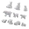 FELTECHELECTR 10 Pcs Micro Landscape Decoration Mini Animals Christmas Decorations Bling Decor Arctic Animal Figures Toy Christmas Bears Figurines Nativity Animals Figurines Miniature Polar Bear