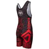 KO Sports Gear - Unisex Wrestling Singlet (Red Dragon, Adult X-Small)
