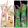 Cerlaza Glow Easter Tattoos for Kids Party Favors, Easter Luminous Temporary Tattoos for Girls Boys Bunny Decorations, Easter Egg Tattoo Stickers for Easter Basket Fillers-10 Sheets