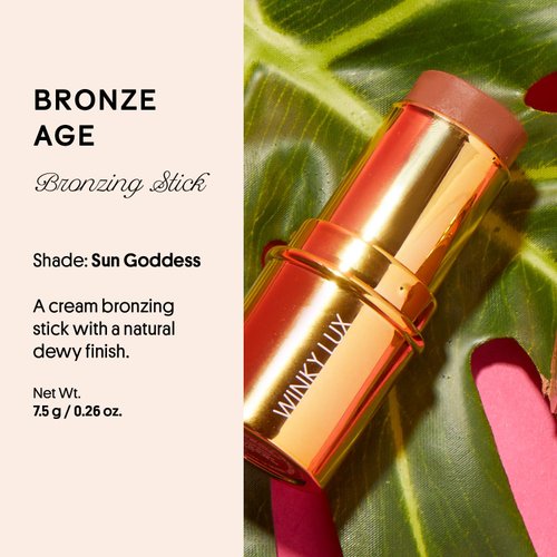 Winky Lux Bronze Age Bronzer Stick - Sun Goddess, Cream Bronzer and Contour Stick, Hydrating Makeup Stick for Flawless, Smooth Skin, Vitamin E and Meadowfoam Seed Oil Face Makeup, Easy to Use Bronzer