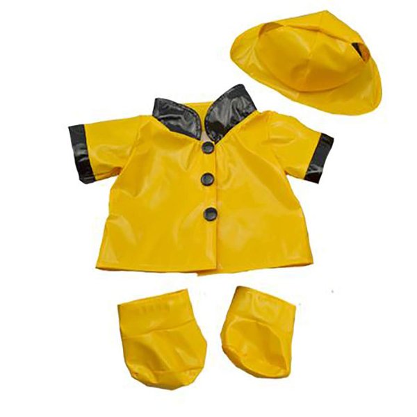 Rain Slicker w/Hat & Boots Teddy Bear Clothes Fits Most 14"-18" Build-A-Bear & Make Your Own Stuffed Animals