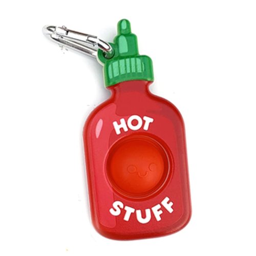 Top Trenz OMG Pop Fidgety Bubble Fidget Toy Stress Relief Anxiety Boredom Keychain (BFF - Tacos & Hot Sauce)