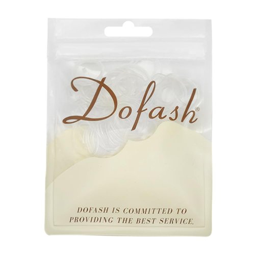 Dofash 2 * 50MM No Damage Small Elastic Hair Ties Rubber Bands for Hair Elastic Hair Bands Hair Rubber Bands Hair Elastics for Women's Hair - 200pcs(Clear)