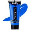 Go Ho Royal Blue Face Body Paint Washable(2.37 oz),Water Based Cream Blue Face Paint,Smurf Mystique Avatar Clown Makeup,Blue Body Paint for SFX Cosplay Costumes Festivals Halloween Makeup
