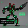 JITTERYGIT Mech Building Robot Glow in The Dark Action Figure Toy Set, Cool Space Super Hero Christmas Birthday Gift, Best Xmas Holiday Present Bricks for Boys, Girls, Teen 6 7 8 9 10 Year Old