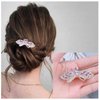 Erimberate Bohemian Sparkly Rhinestone Hair Clip Barrette Floral Hair Barrette Crystal Wedding Hair Clip Gold Cz Paved Hair Barrette Vintage Headclips Bride Barrette Headwear Bridal Hair Accessories