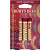 Burt's Bees Kissable Color Holiday Gift Set, 3 Lip Shimmers in Gift Box, Warm Collection in Peony, Fig & Rhubarb