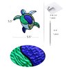 HAOSUM Sea Turtle Decor Stained Glass Window Hanging,Navy Turtle Suncatcher for Garden,Bathroom,Backyard and Living Room,Ocean Theme Party,Housewarming Party Decorations for Turtle Lovers …