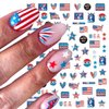 4th of July Nail Sticker - 8PCS/Set Independence Day Nail Design 3D Self-Adhesive Nail Decals Flag USA National Day Nail Stickers DIY Manicure Decoration American Independence Day Element Accessories