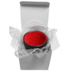 Cyber-Deals Set of Dice Cup Black PU Leather w/Plush Red Felt Lined + Spanish Poker Dice Bone Tone (Gift Boxed)